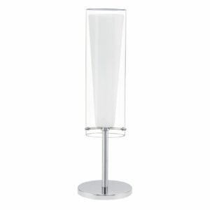 Stolní svítidlo PINTO E27 chrom/opálové bílé sklo/čiré sklo EGLO