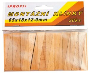 Klínky montážní dřev.65x18x12-0mm