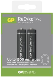 Baterie nabíjecí GP ReCykoPRO HR6(AA) 2000 mAh (2 ks/bal) EMOS