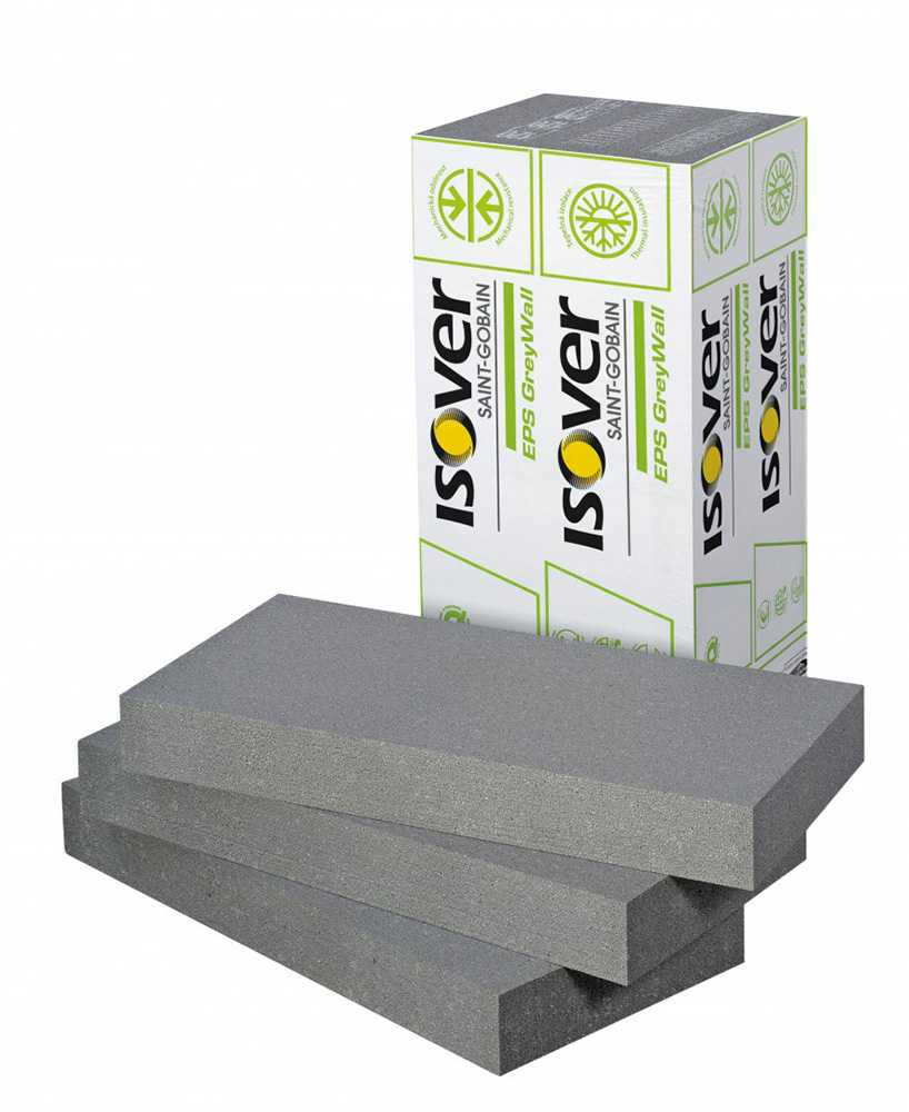 Fasádní polystyren (šedý) ISOVER GREYWALL  70 mm  (1000x500 mm) ISOVER