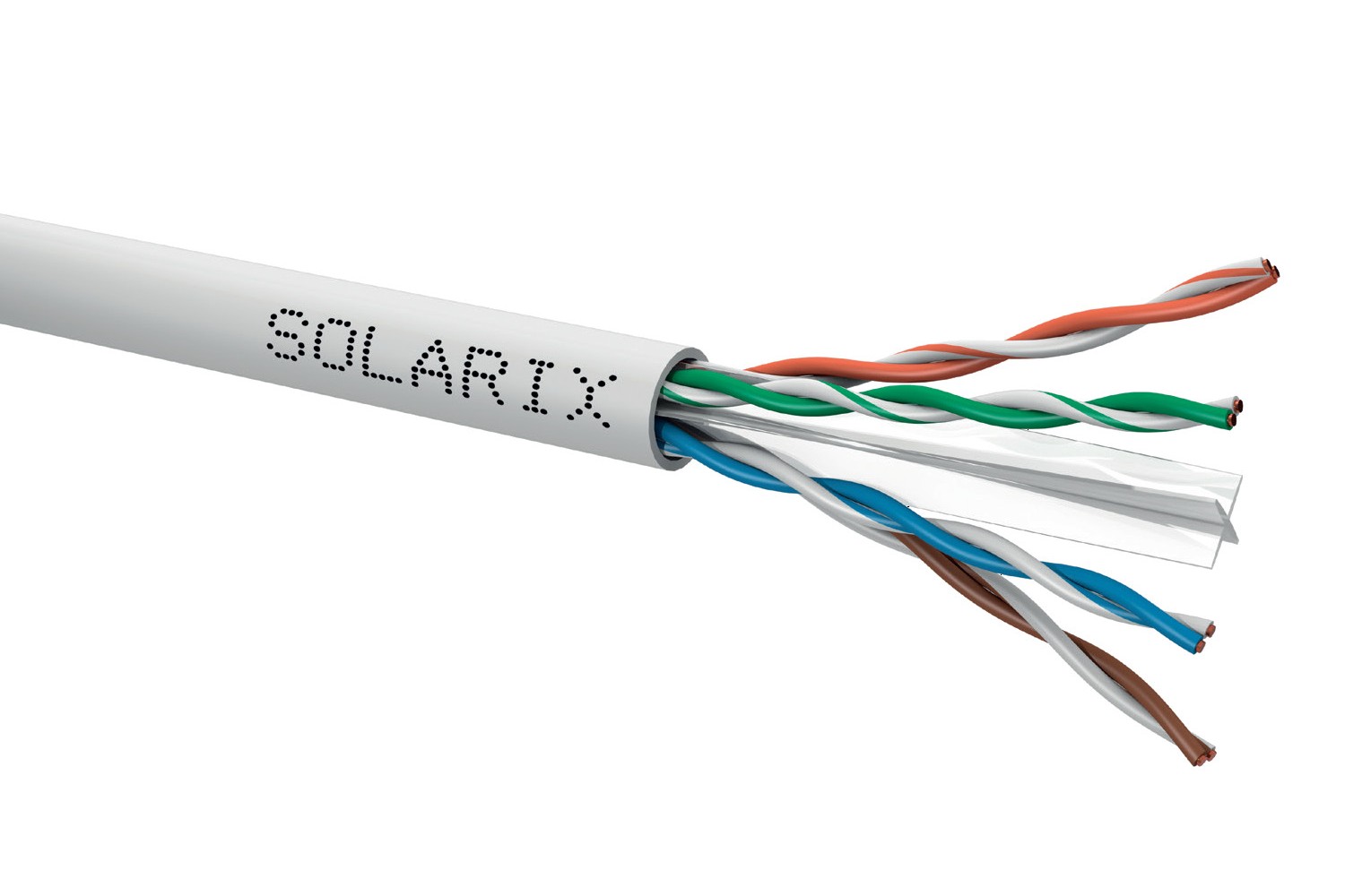 Instalační kabel UTP Solarix CAT6 PVC (500 m/bal)