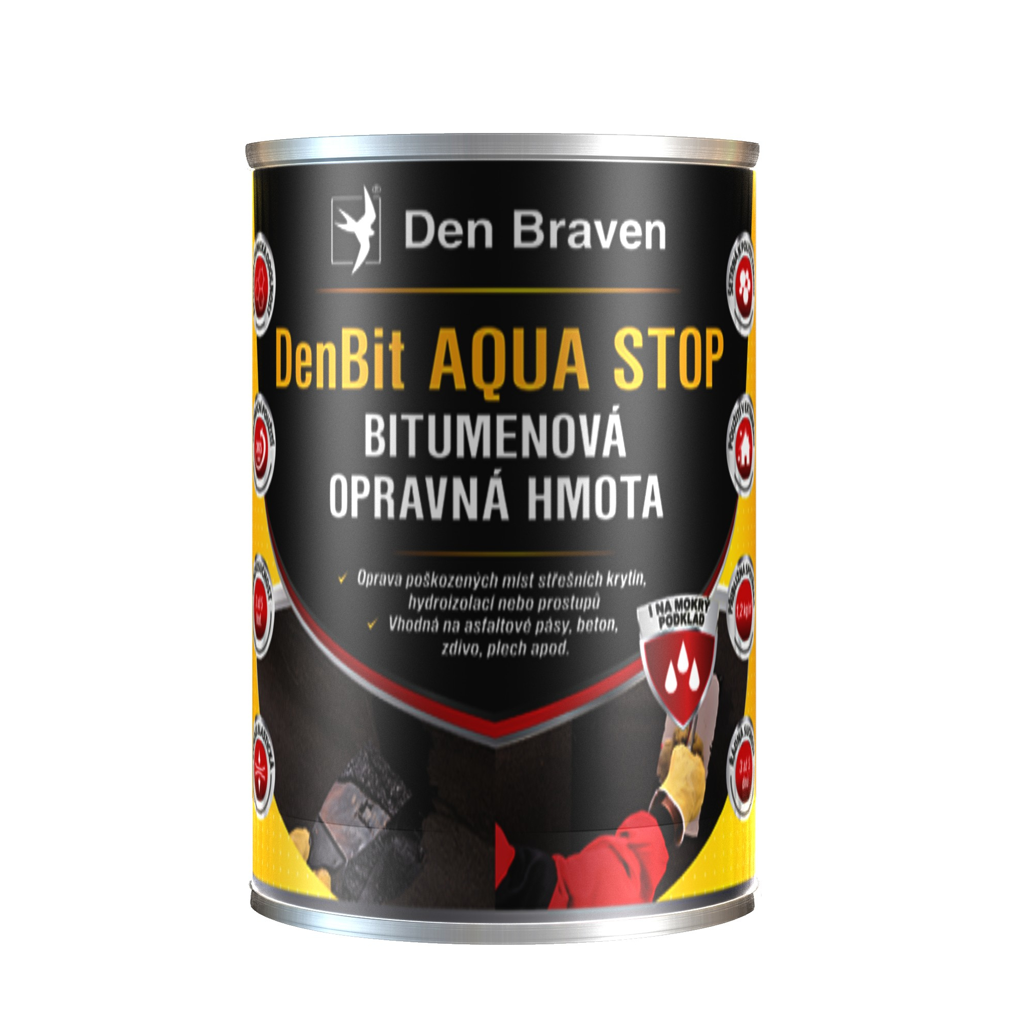 Tmel střešní bitumenový DenBit Aqua Stop 1 kg Den Braven