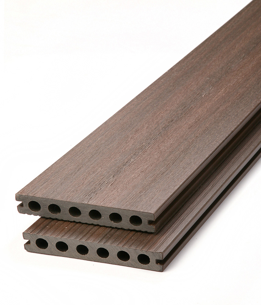 Prkno terasové dřevoplastové DŘEVOplus PROFI walnut 23×138×4000 mm EFIOS