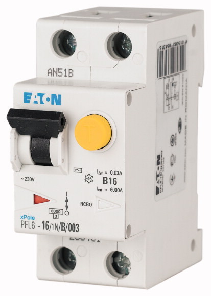 Chránič proudový s jištěním Eaton PFL6-20/1N/B/003 Eaton