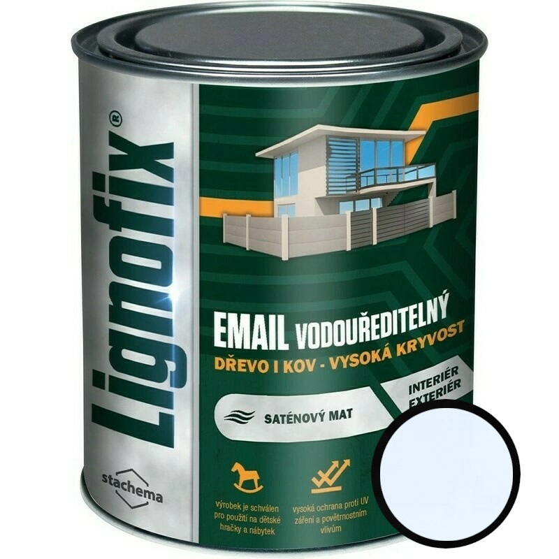 Barva vrchní Lignofix Email vodouředitelný bílá