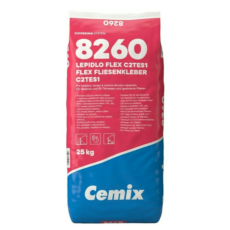 Lepidlo cementové C2TE S1 Cemix 8260 FLEX 25 kg Cemix