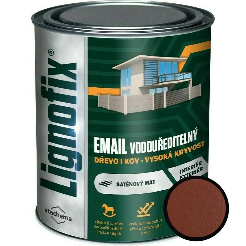 Barva vrchní Lignofix Email vodouředitelný kávová