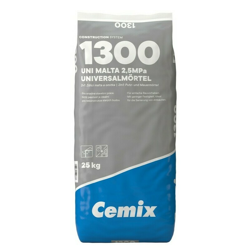 Malta univerzální Cemix 1300 UNI 25 kg Cemix