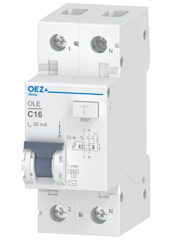 Chránič proudový s jištěním OEZ OLE-16C-1N-030AC