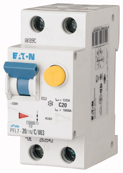 Chránič proudový s jištěním Eaton PFL7-20/1N/B/003 Eaton