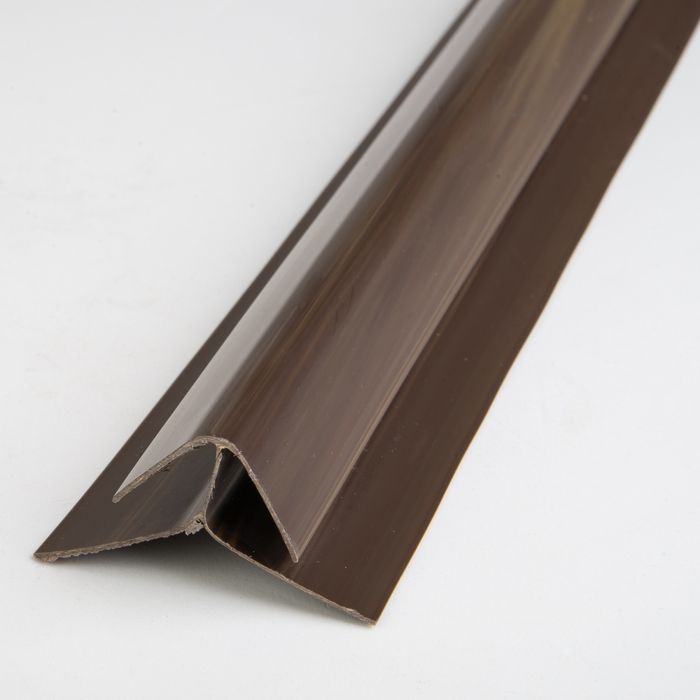 Profil vnější rohový plastový tmavé dřevo 3000 mm HOPA CZ