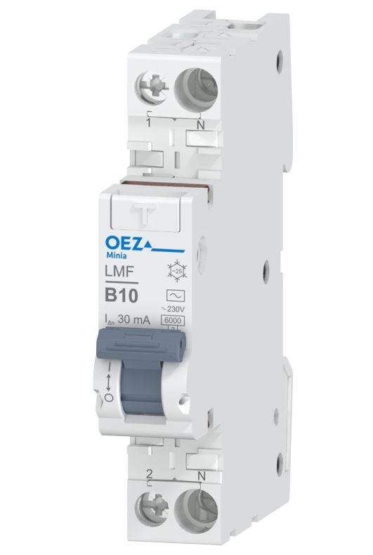 Chránič proudový s jištěním OEZ LMF-10B-1N-030AC