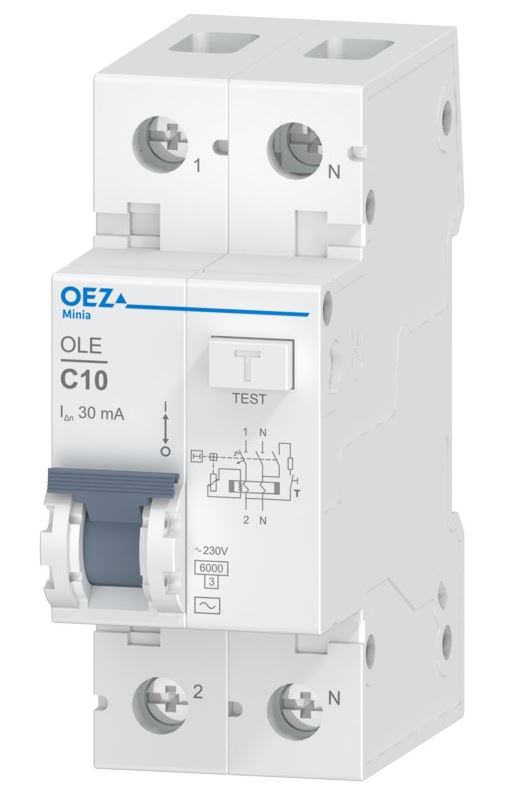 Chránič proudový s jištěním OEZ OLE-10C-1N-030AC