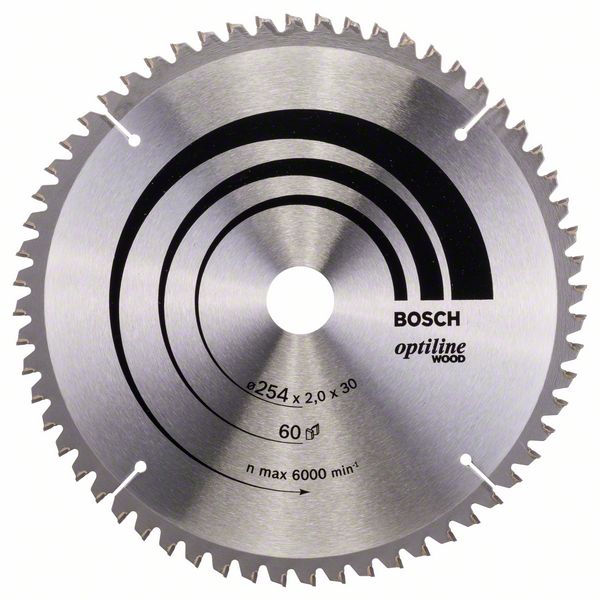 Kotouč pilový Bosch Optiline Wood 254×30×2 mm 60 z. BOSCH