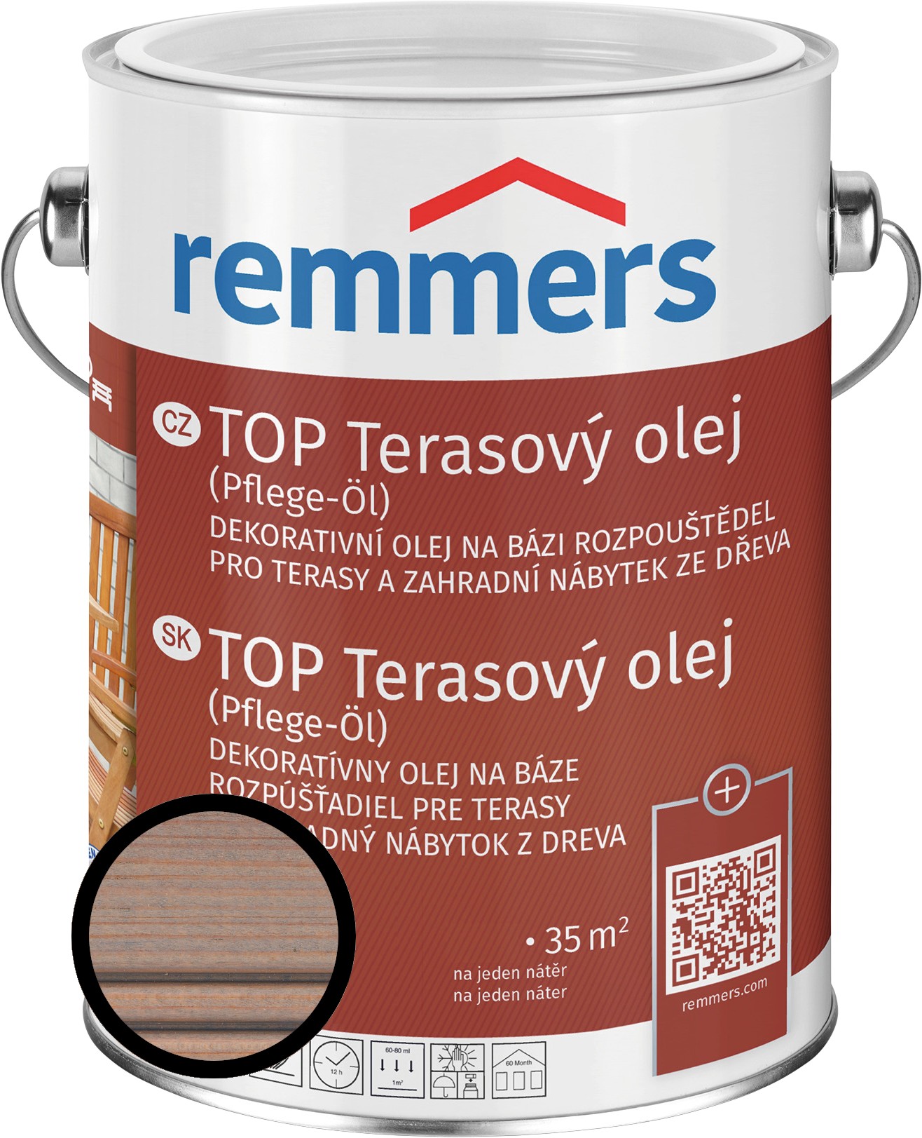 Olej terasový Remmers TOP vodově šedá