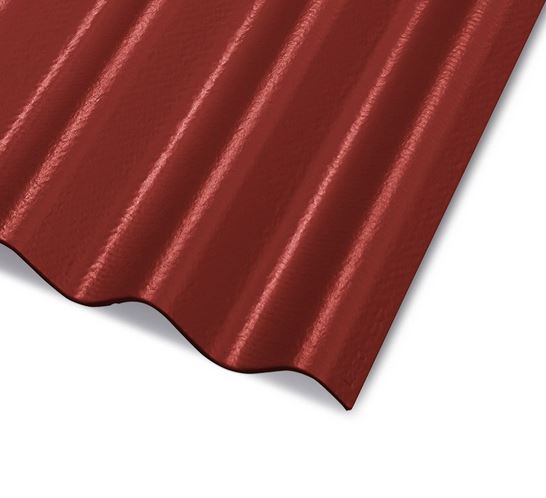 Krytina vláknocementová vlnitá Cembrit Vltava A5 1250×918 mm červená CEMBRIT