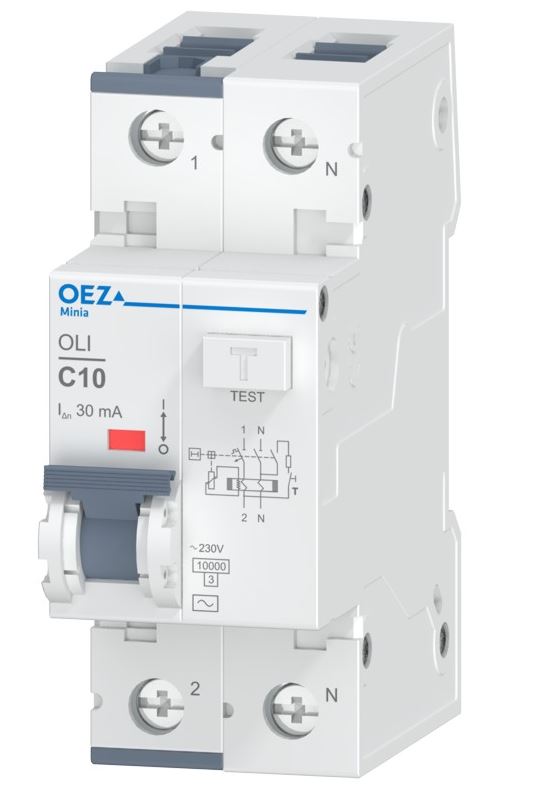 Chránič proudový s jištěním OEZ OLI-10C-1N-030AC