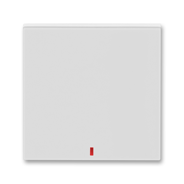 Kryt spínač jednoduchý s červeným průzorem ABB Levit bílá