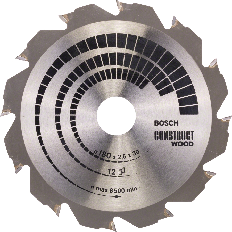 Kotouč pilový Bosch Construct Wood 180×30/20×1