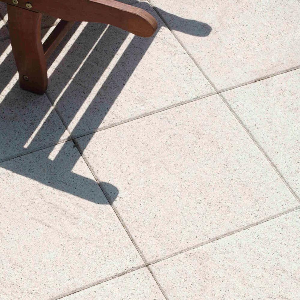 Dlažba betonová BEST TERASOVÁ reliéfní rubio tryskaná bílá400×400×40 mm BEST