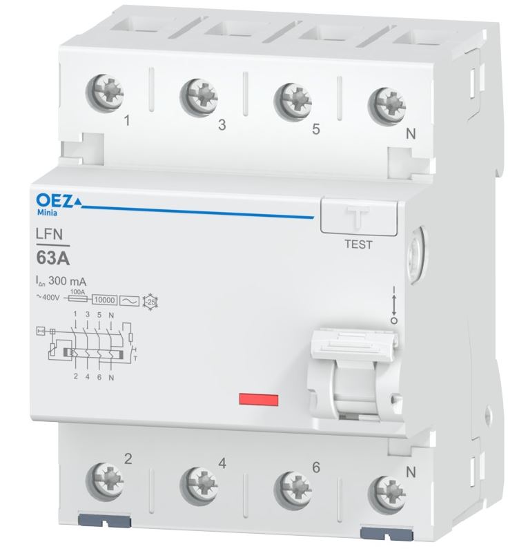 Chránič proudový OEZ LFN-63-4-300AC