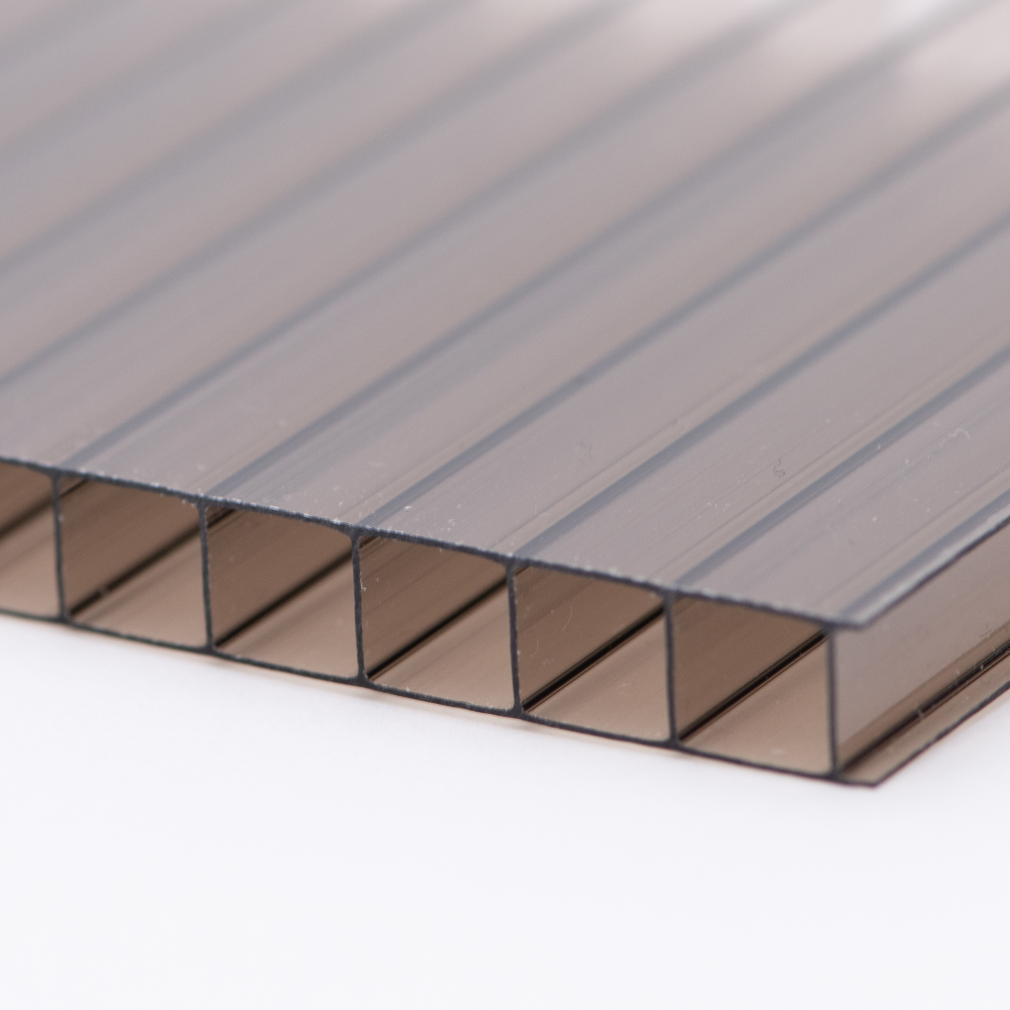 Deska polykarbonátová dutinková MULTICLEAR 10 BOX 2 WALL 1UV tmavý bronz 2 100×6 000 mm ARLA PLAST