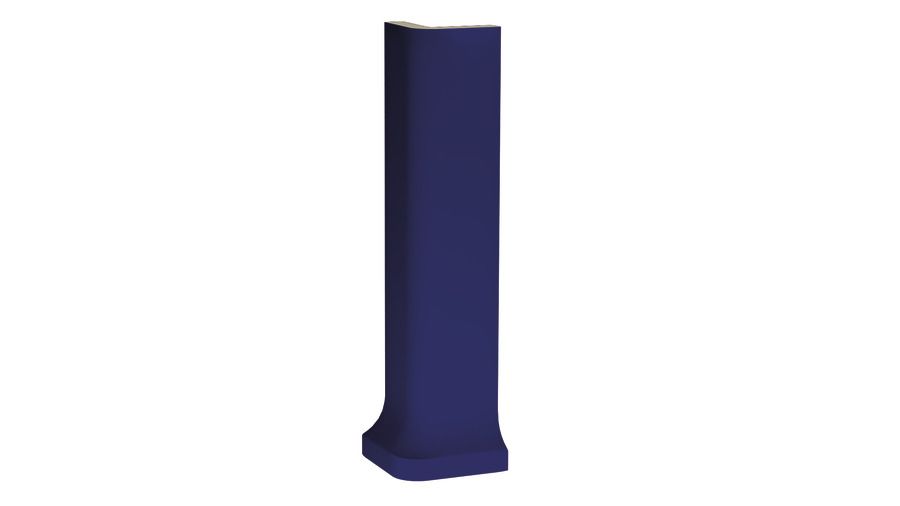 Roh vnější pro sokl s požlábkem Rako Color Two 3×20 cm tmavě modrá matná GSERI005 RAKO
